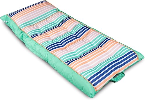 Miniatura 19 de Big Joe Kona Hammock No Inflation Needed Pool Lounger with Headrest, Quick Draining Fabric, 4 feet Big Ondulación azul,Hibisco tropical