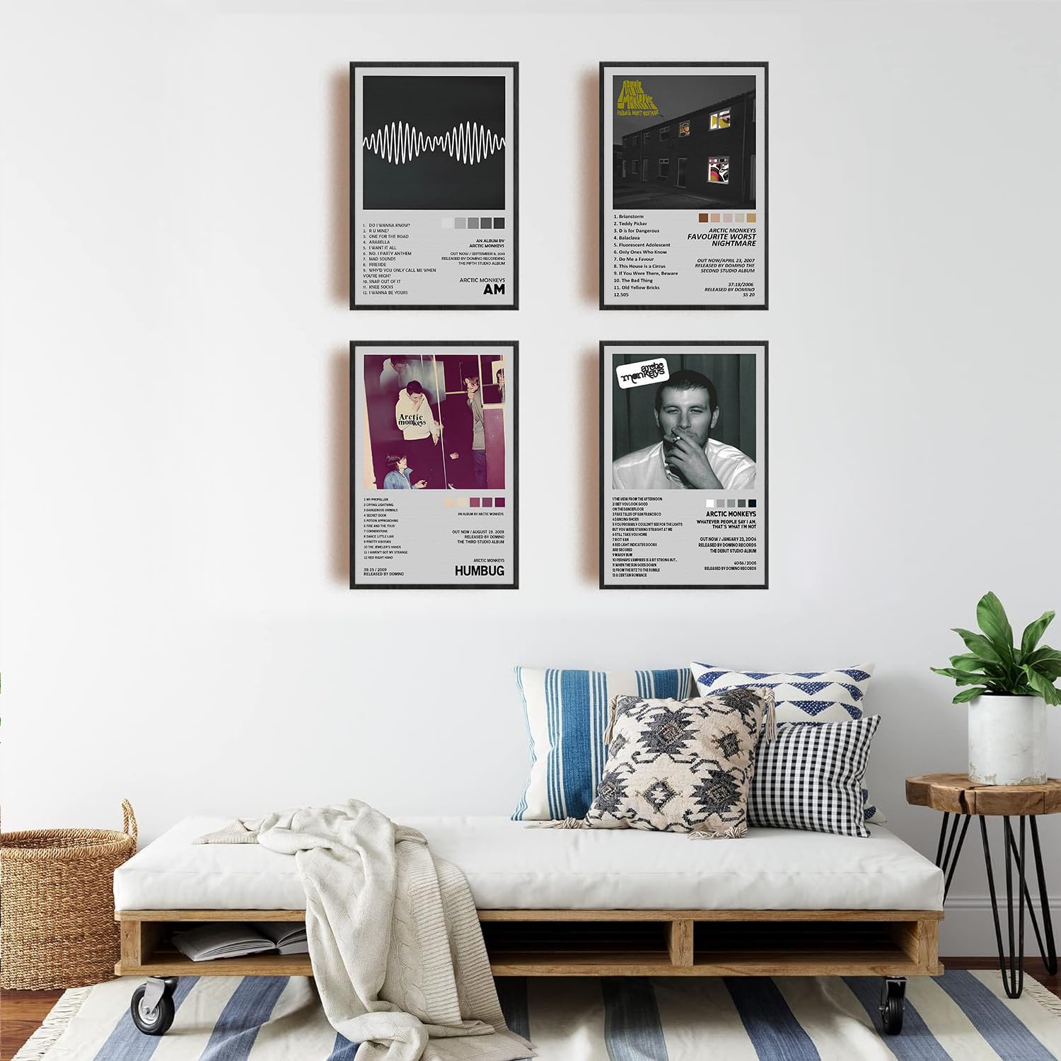 omle Arctic Monkeys Posters Music Album Cover Posters Print Set of 4 Room Aesthetic Canvas Wall Art for Girl and Boy Teens Dorm Decor 8x12 inch Unframed - Image 4