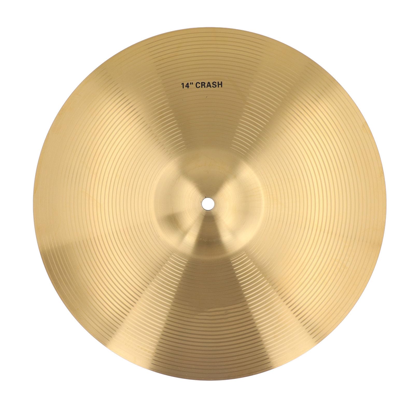 Crash Cymbal, 14in/18in/20in Traditional Finish Brass Bright Sound Drum Cymbal, Jazz Drum Practice Cymbal & Music Enthusiasts (Gold) (14 Inch)