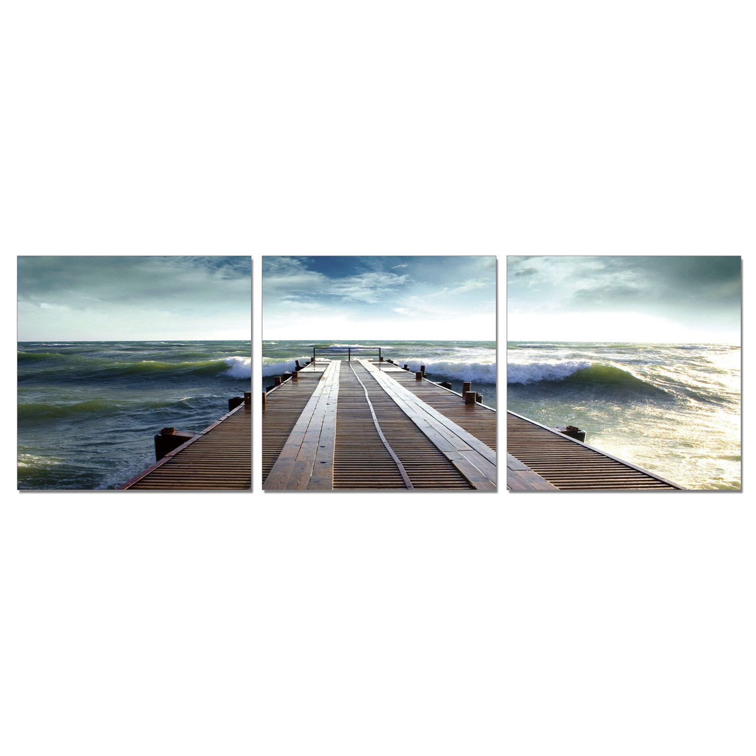 Triptyque mural Venise contemporain Furinno cadre MDF et XPS de qualité