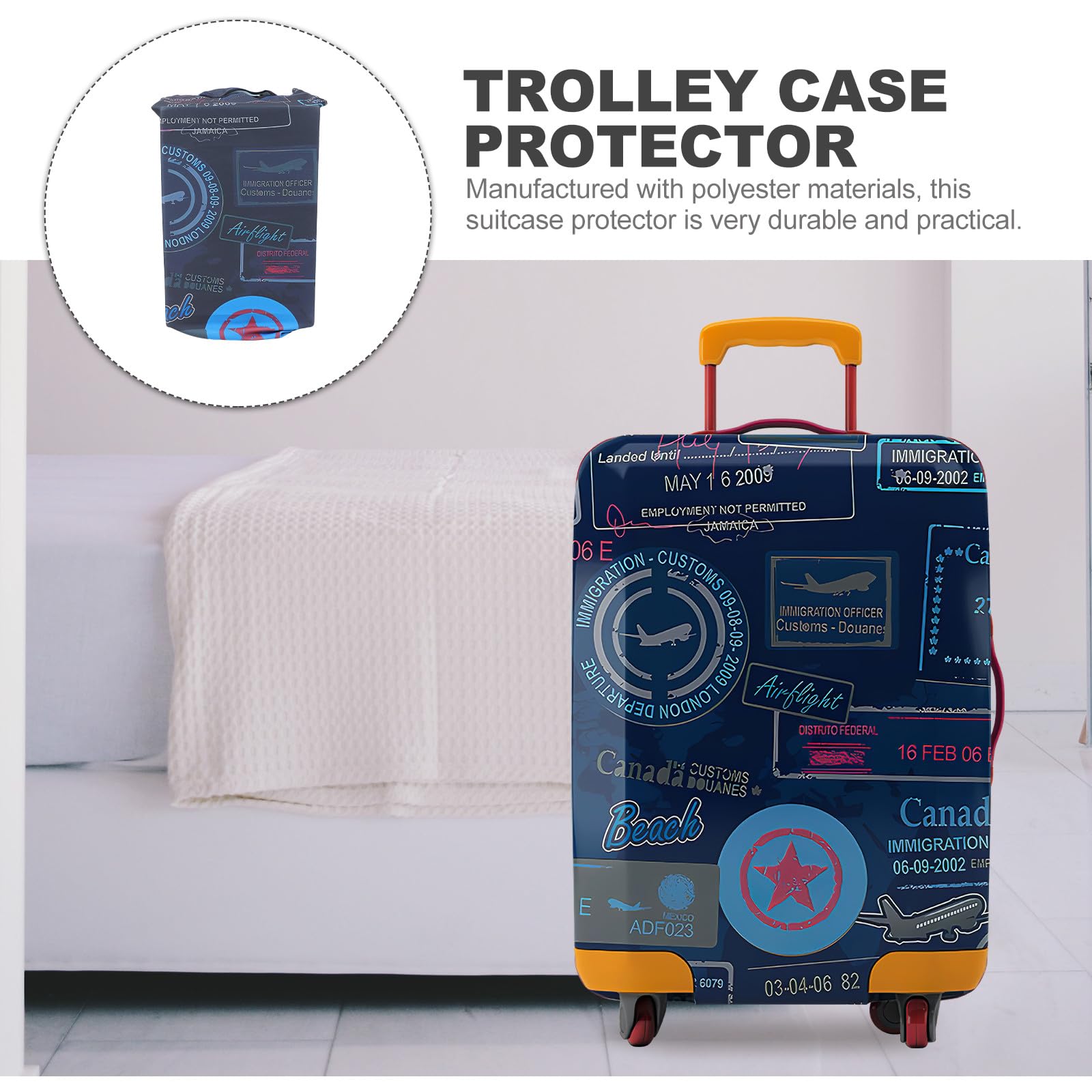 MAGICLULU Funda Protectora para Maletas de Viaje Diseño Elástico y Plegable de Poliéster Resistente para Proteger Equipaje Durante Viajes y Uso Diario