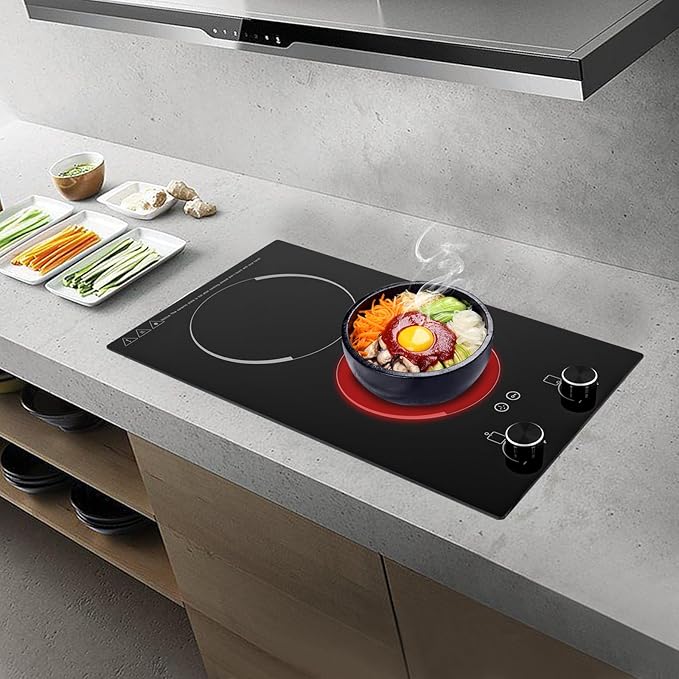 Estufa Eléctrica 2 Puestos 20 Pulgadas Encimera 110V miniatura 2