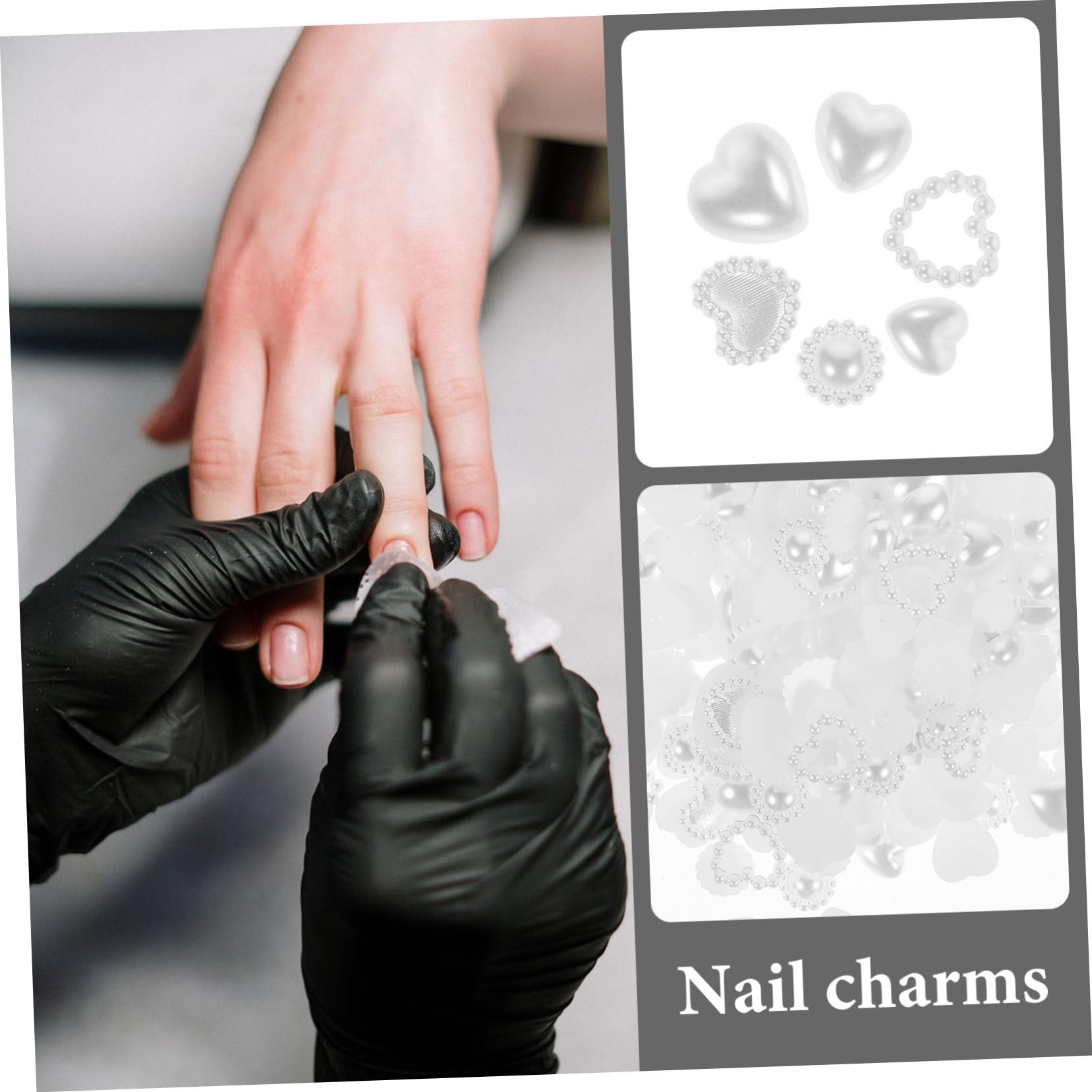 5 Pezzi 1 Accessori Per Unghie Di Perle Arte Unghia Gioielli Per Manicure Ciondoli Per Unghie Da Donna Forniture Per Unghie Bianca Plastica