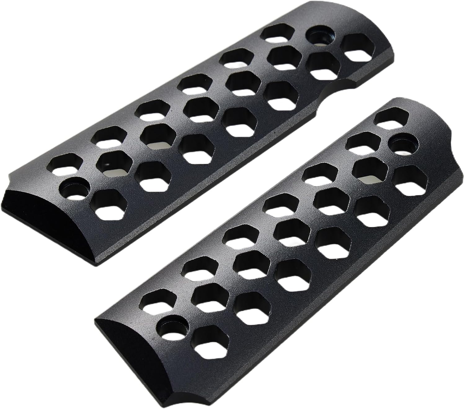 1911 Grips Aluminum Full Size - 6061 Hard Anodized Handgun Grip Surface for Government/Commander Frames, Precision CNC Cut