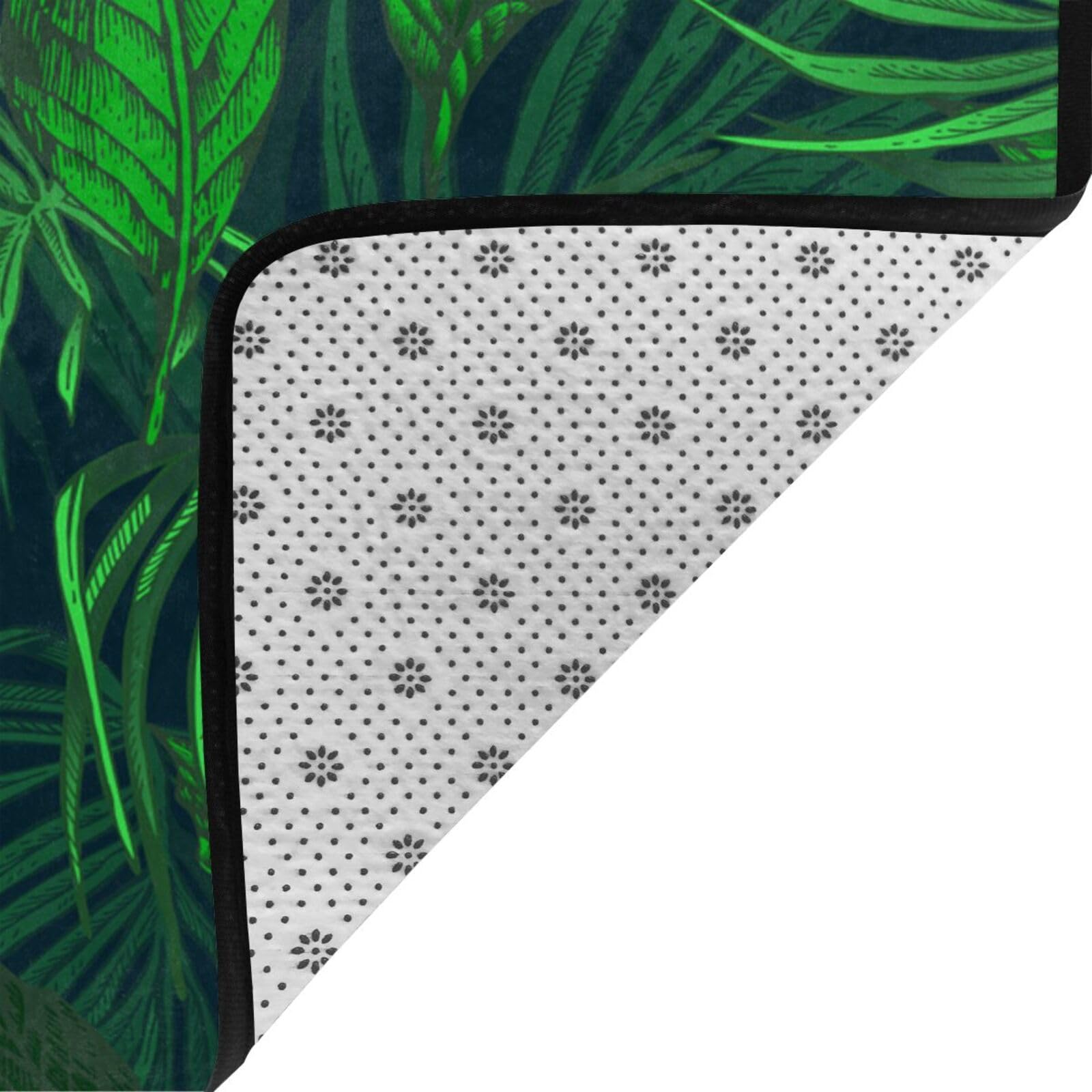 Plante Tropicale Verte imprimée, Tapis de Sol antidérapant pour Salon et Chambre, 208 x 148 cm