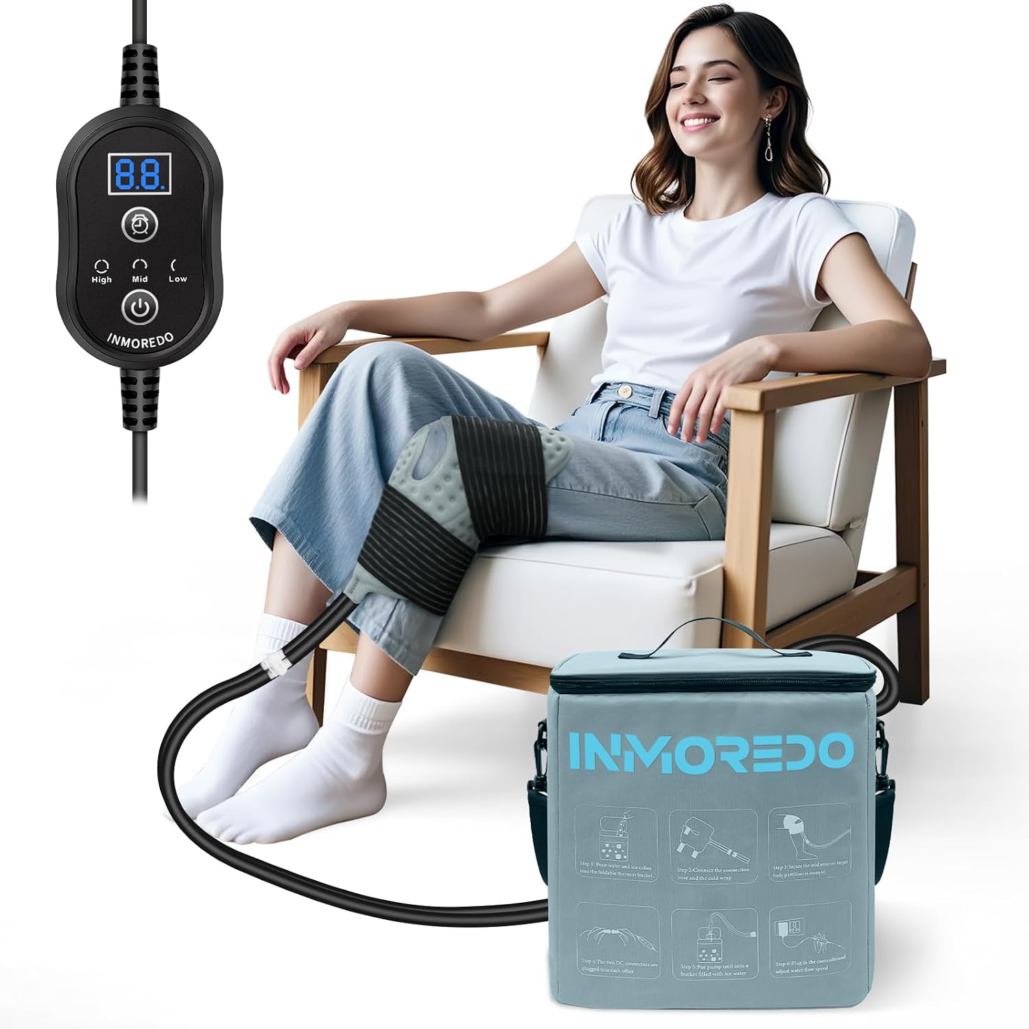 Inmoredo Cold Therapy Machine for Knee After Surgery, Ice Ma