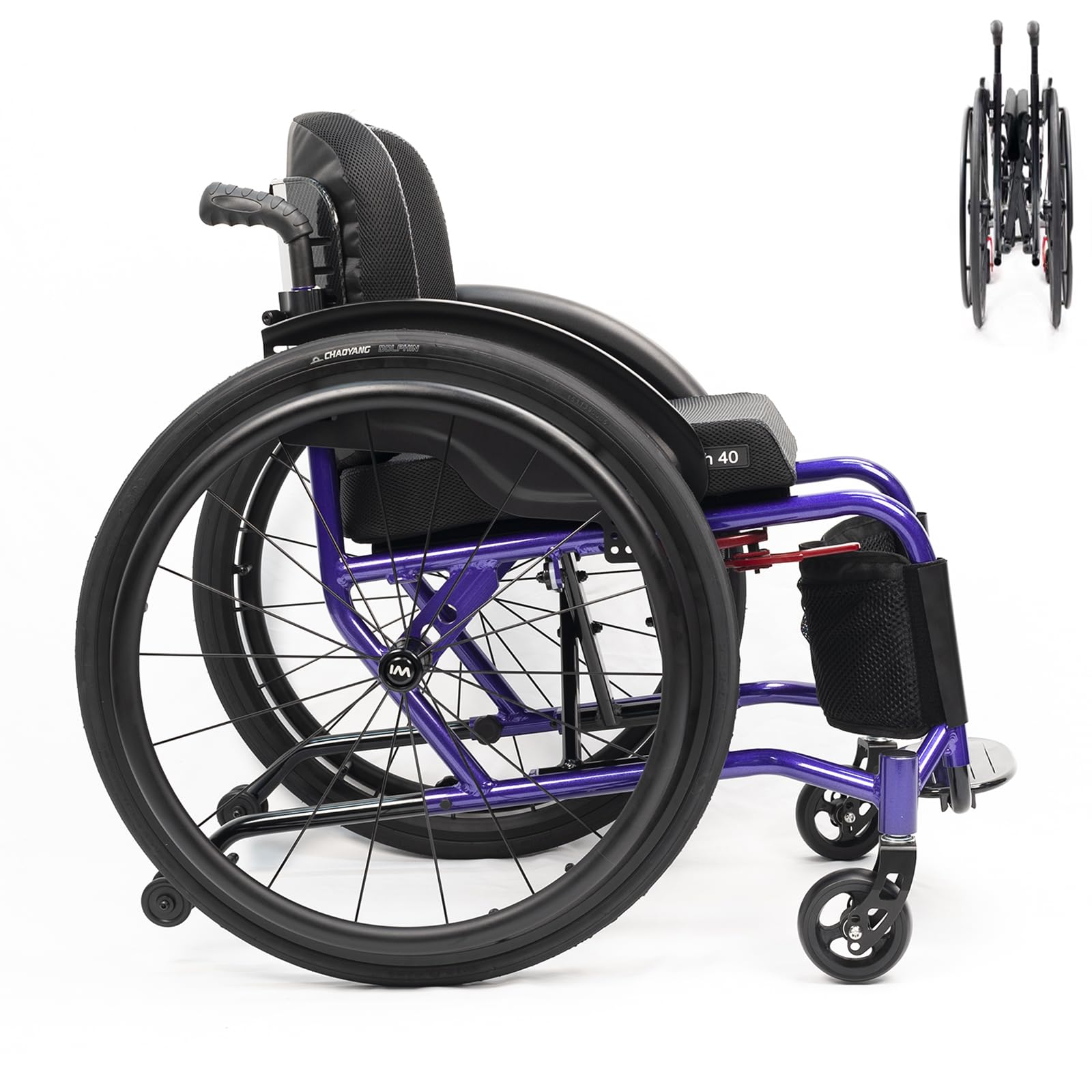 Sillas De Ruedas Deportivas Y De Ocio Para Adultos,silla De Ruedas De Transporte,silla De Ruedas Deportiva Ultraligera Plegable Todo Terreno,silla De Ruedas Manual Portátil De Aleación De Aluminio(Sea