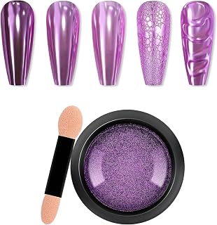 Chrome Nail Powder, Metallic Mirror Nail Glitter Chrome Powder Reflective Glossy Nail Powder Pigment Manicure for Nail Art DIY Decoration (MCB-03)