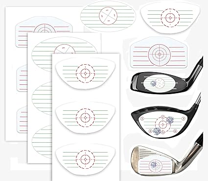 Pop Resin Golf Club Driver Impact Tape Labels Standard Universal Iron Golf Training Impact Sticker 180 Pcs Golf Impact Tape Labels Blue 1.32X2.44 inch