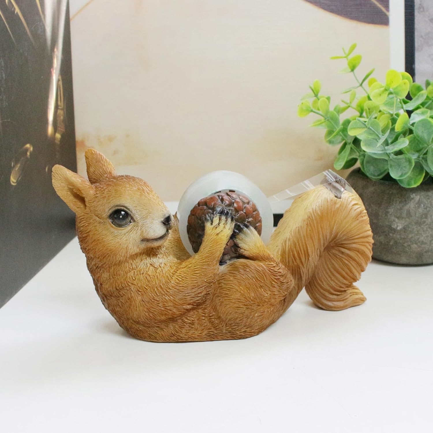 Animal Tape Dispenser | Adhesive Roll Holder | Tape Cutter | Cute Stationery Sets (Squirrels)
