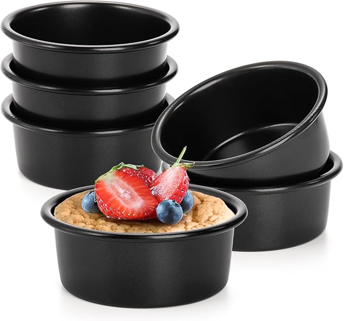 Yesland 4 Inch Cake Pan Set of 6, Nonstick Round Mini Cake