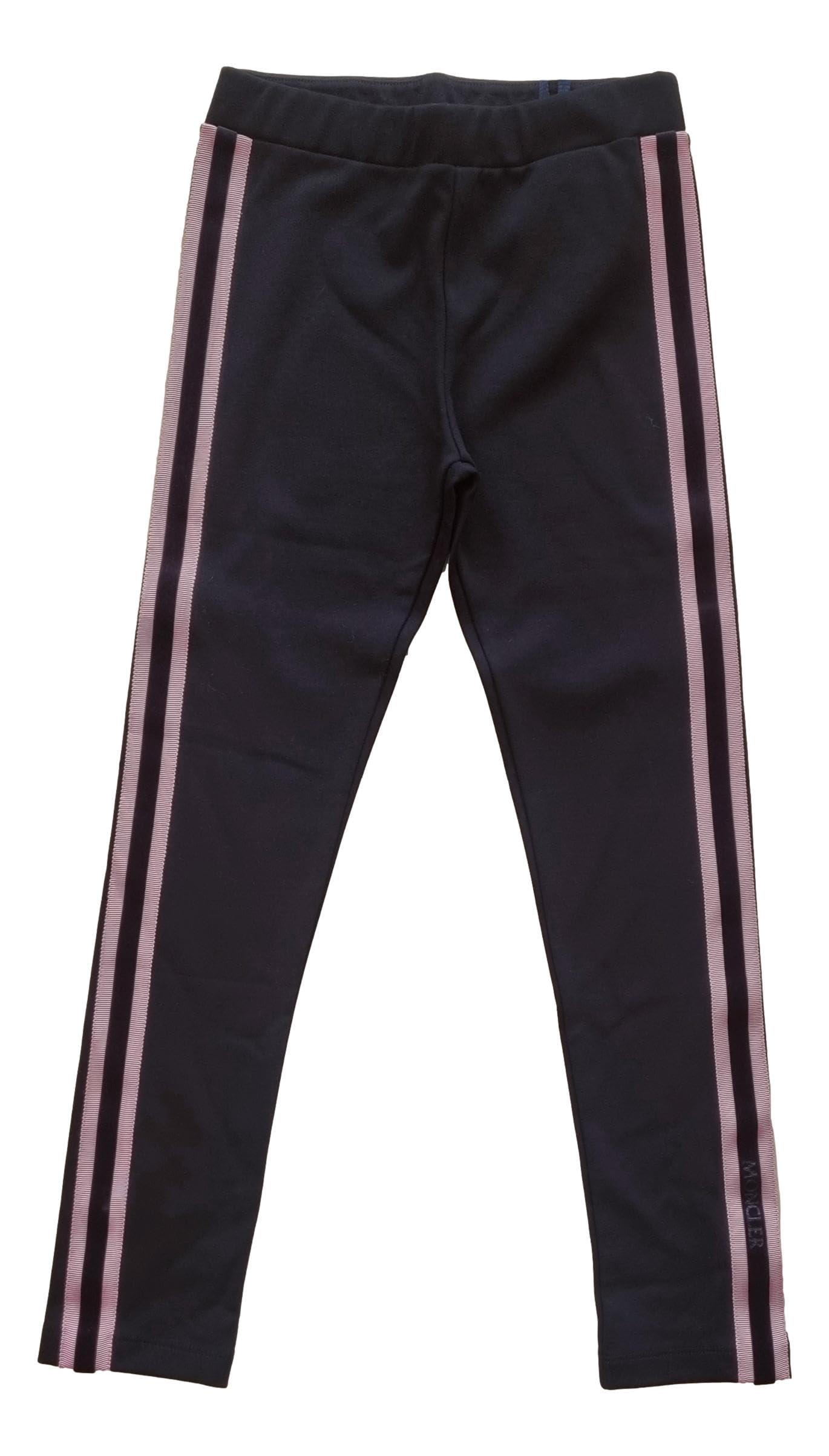 Moncler Junior Hose Leggings Mädchen 8H73010 Schwarz und Rosa