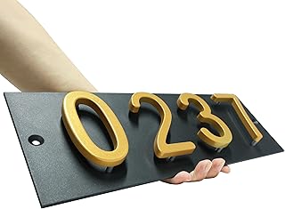 ColourTree Personalized Floating House Numbers Address Street Sign Plaque in Vertical/Horizontal, Aluminum Modern Front Door Sign - Made In USA (Custom Sign & Fonts Colors/Numbers)