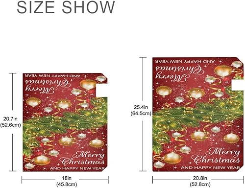 Miniatura 3 de Funda magnética para buzón con texto en inglés "Merry Christmas Bells", tamaño estándar, diseño de flores de pascua de invierno con texto en inglés