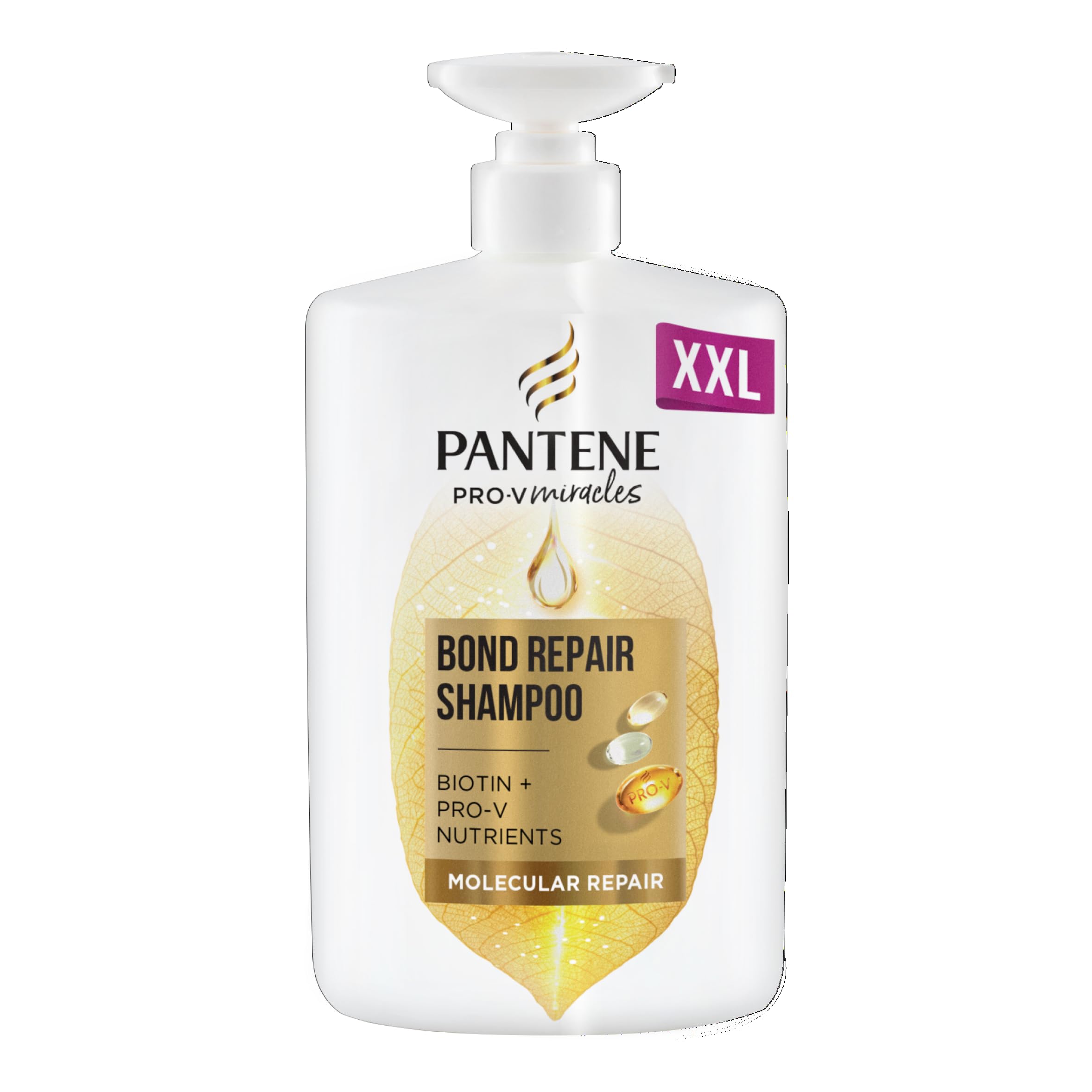 Pantene Molecular Bond Repair Shampoo con Biotina 1000ml Formula Concentrata per Capelli Secchi e Distrutti Ripara e Las