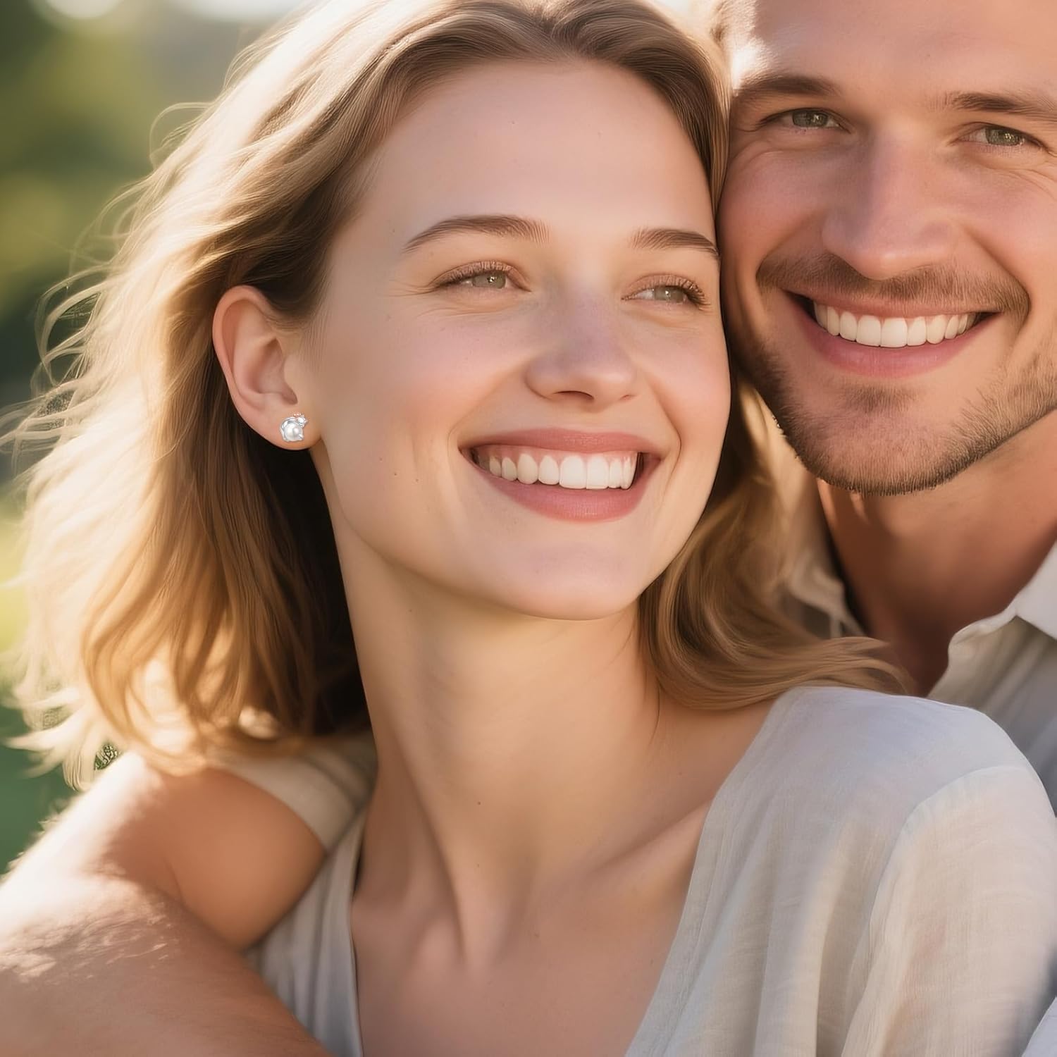 Pearl Cat Earrings Sterling Silver Cat Stud Earrings Jewelry Gifts for Women