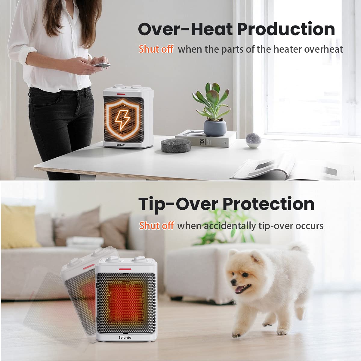Amazon.com: Portable Electric Space Heater for indoor use, 1500W Ceramic  Portable Heater with 4 Modes, Safety u0026 Fast - Quiet Heat, Small Mini  Electric Heater for Indoor Office Room Desktop Home Use :