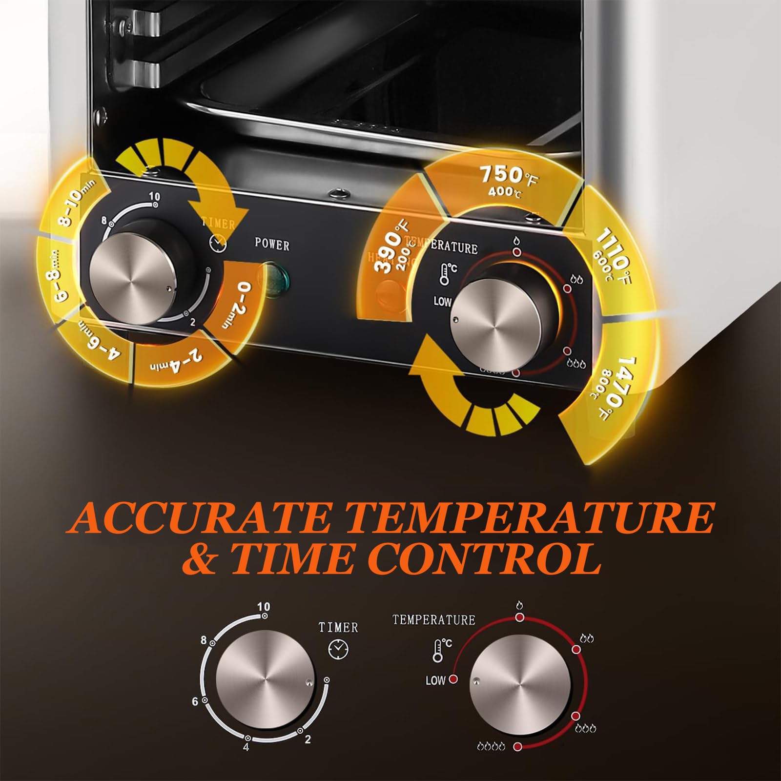 Parrilla EléCtrica De 1700 W Para Encimera, Parrilla Para Interiores, Temperatura Ajustable De 400 A 1450 °F, Parrilla Para Carne Comercial, Horno Tostador De Acero Inoxidable Apto Para Alimentos,110V