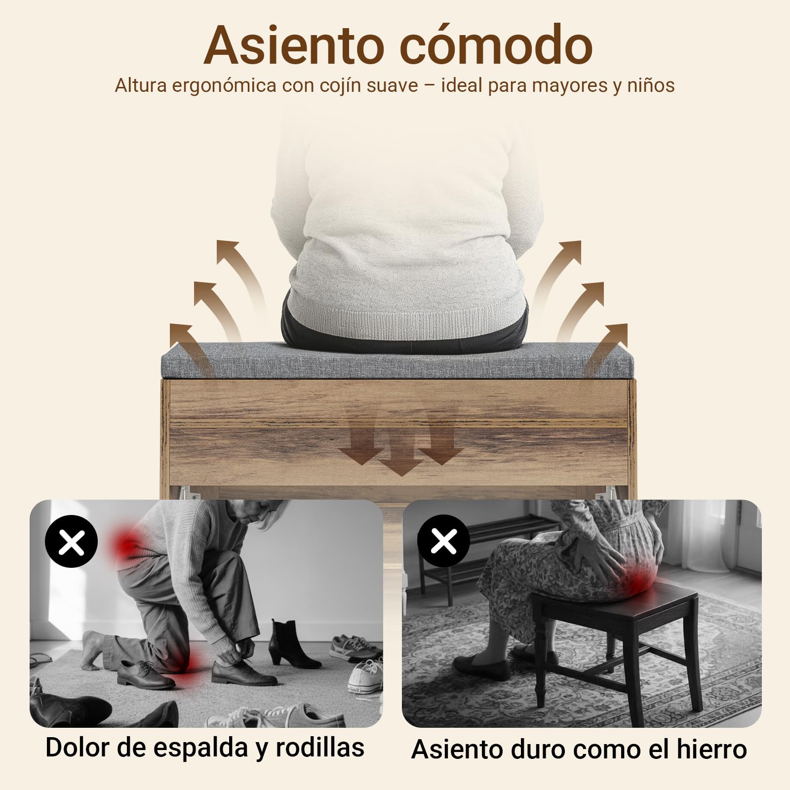 SoBuy Banco Zapatero con Asiento - Banco Almacenaje - Profundidad Ultrafina 24cm, Ideal para Espacios pequeños, Almacenamiento para Zapatos Talla 47 - FSR218-F