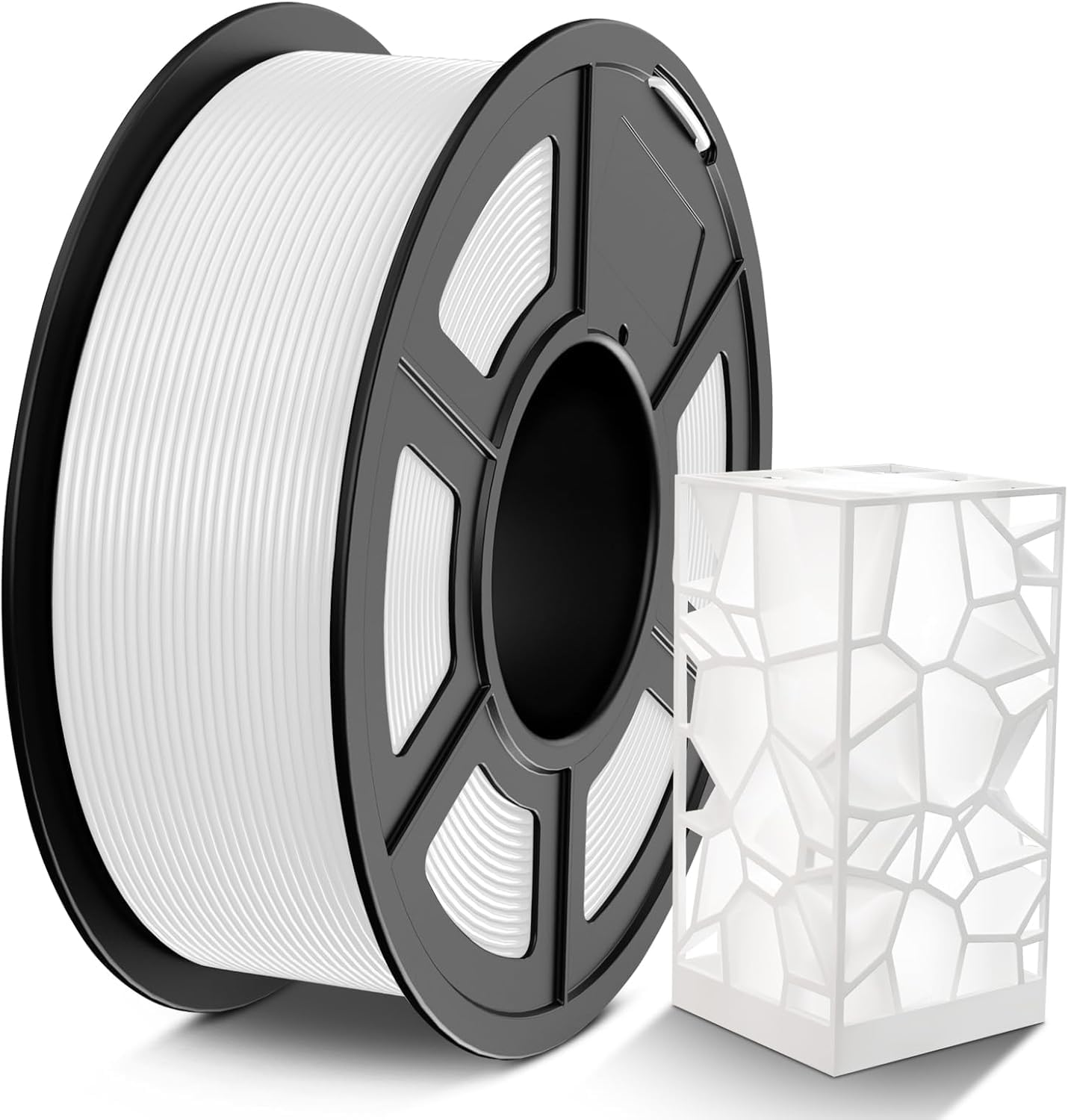 TECBEARS PETG Filament 1.75mm Blanc, Filament d'imprimante 3D PETG Forte Ténacité, Bobine de 1kg, Précision Dimensionnelle +/- 0,02 mm, Convient à la plupart des imprimantes FDM