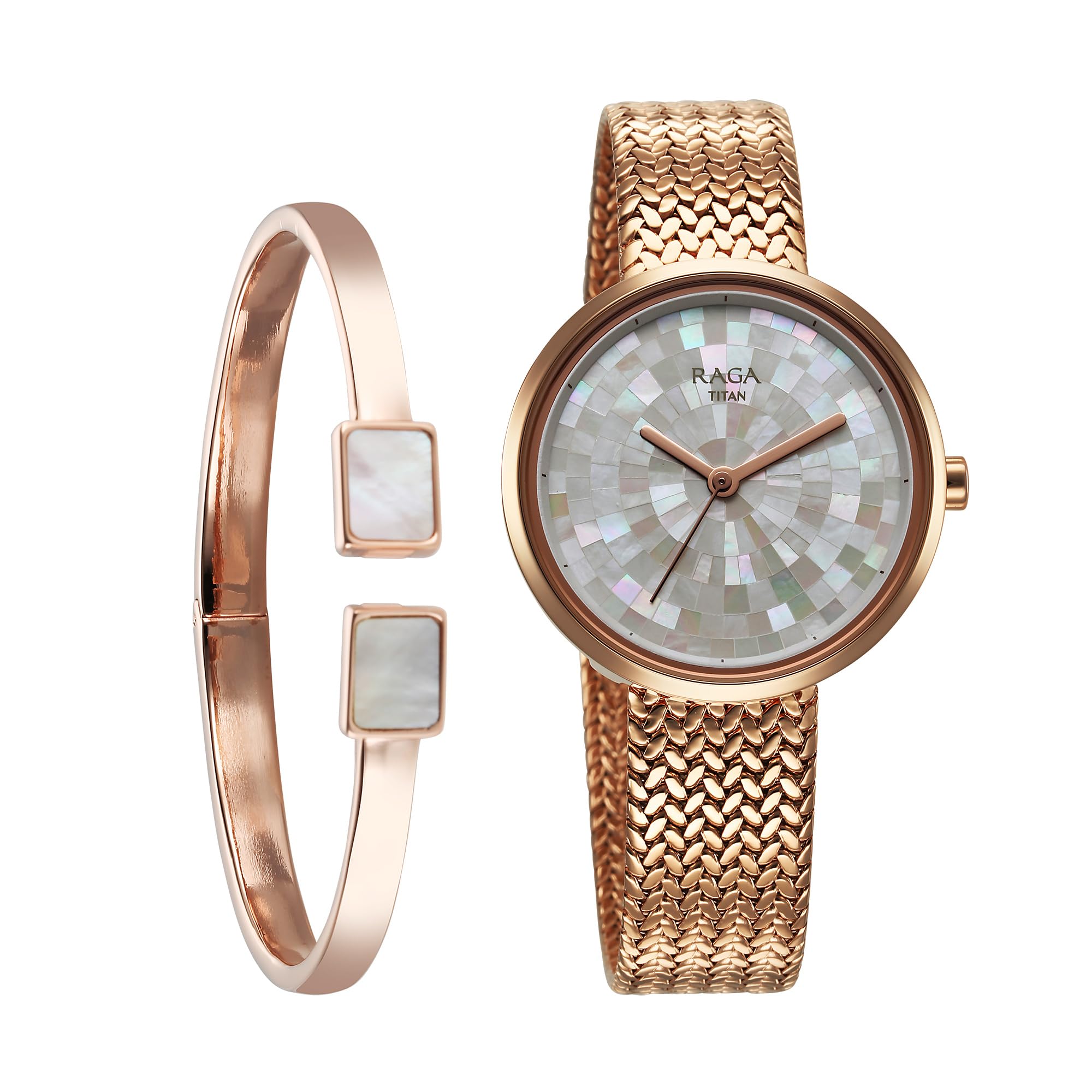 Titan Brass Analog Mop Dial Womens Watch-95253Kd01F, Dial Color:White, Band Color:White (B0DGLDGKQY) Amazon Price History, Amazon Price Tracker