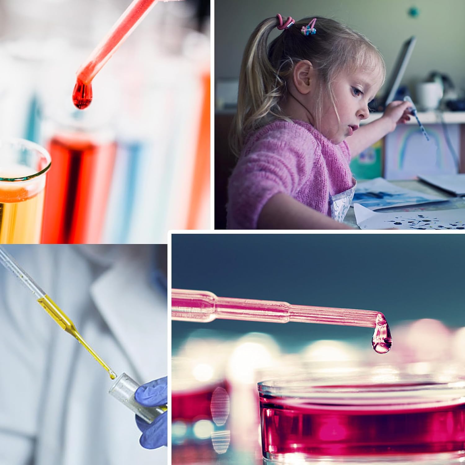 BOROLA 12pcs 0.2ml Plastic Squeeze Transfer Pipettes Suitable Mini Cakes, Children's Painting, Kitchen, Family Day, Party