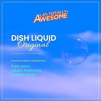 La's Totally Awesome Dish Soap Liquid Original Scent (30 fl oz, Pack of 8) Grease-Fighting Dishwashing Liquid from Awesome Cleaner Brand