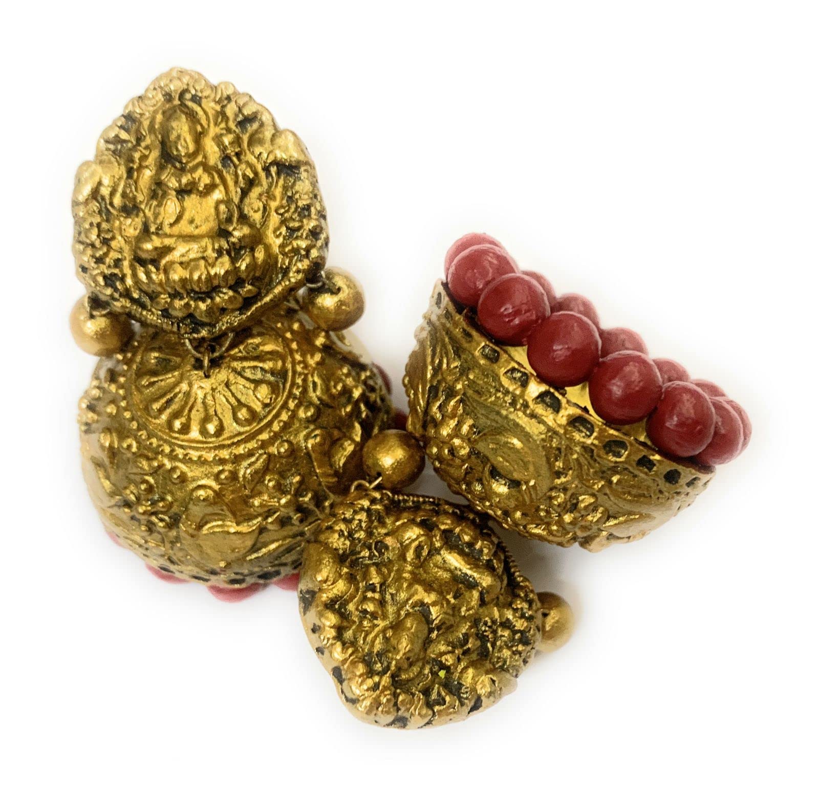 Sanaas Terracotta Jewellery Handmade Terracotta Jhumki Earrings for Women (SJ-07) (B09QSZKXVR) Amazon Price History, Amazon Price Tracker