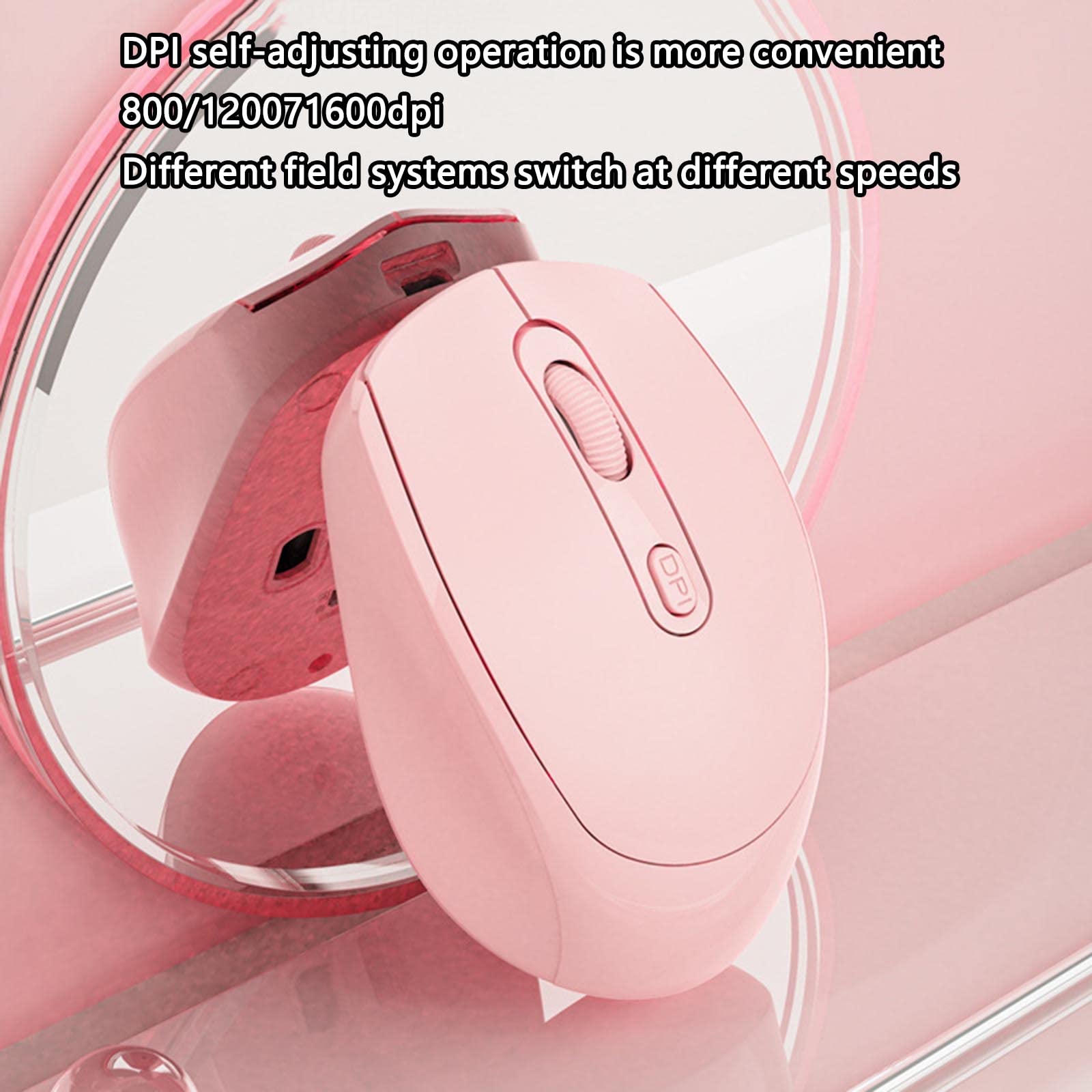 JUSHZ Bezprzewodowa mysz komputerowa do laptopa, gier, Bluetooth, ładowalne, ergonomiczne urządzenie wskazujące mysz, fotoelektryczna 2,4 GHz, podwójny tryb, regulacja DPI (101 x 63 x 35 mm, czarna)