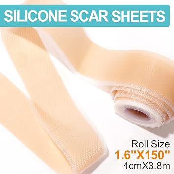 Silicone Scar Tape, 1.6x150 Roll, Medical Grade Silicone Scar Sheets, Scar Tapes Works on Old & New Scars, Scar Sheets for All Skin Types, Safe and Effective for Scars and Keloids