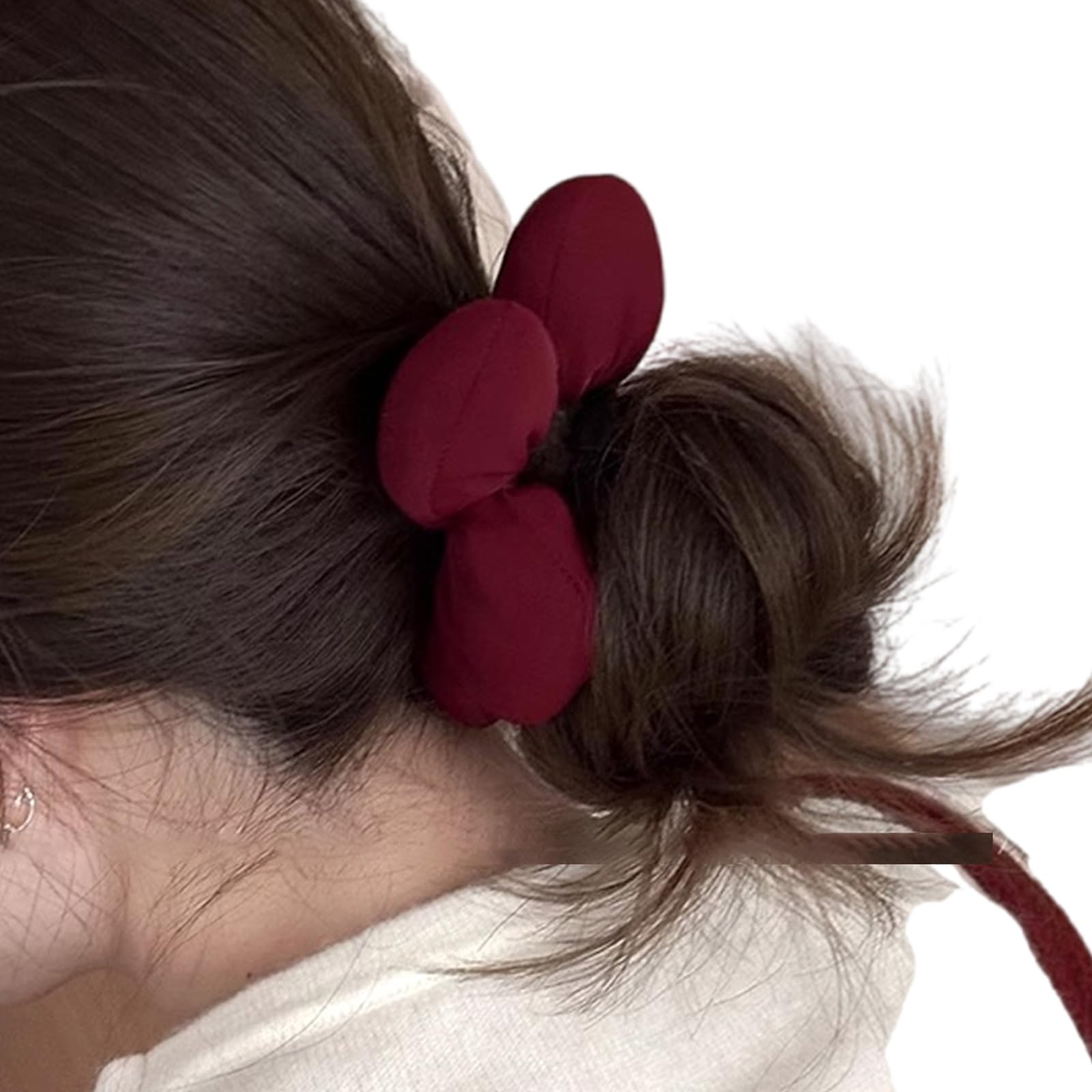 Fentency Flower Hair Scrunchies Thick Oversized Hair Scrunchy Elegant Hair Rope Scrunchy Women Ponytail Holder