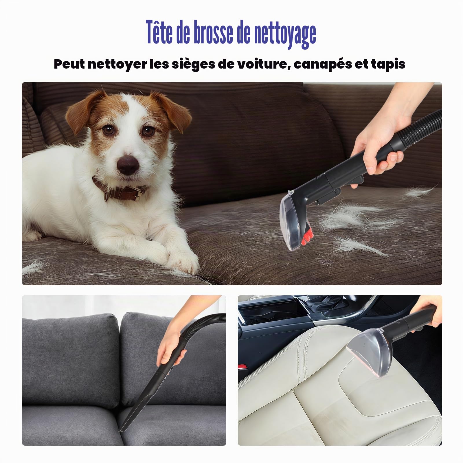Composant de tuyau de nettoyage amélioré 1606127 de 7,6 cm, outils de nettoyage, brosse de rechange pour aspirateur Bissell Little Green ProHeat 2694, 2513, 5207, 2513E, 4720M