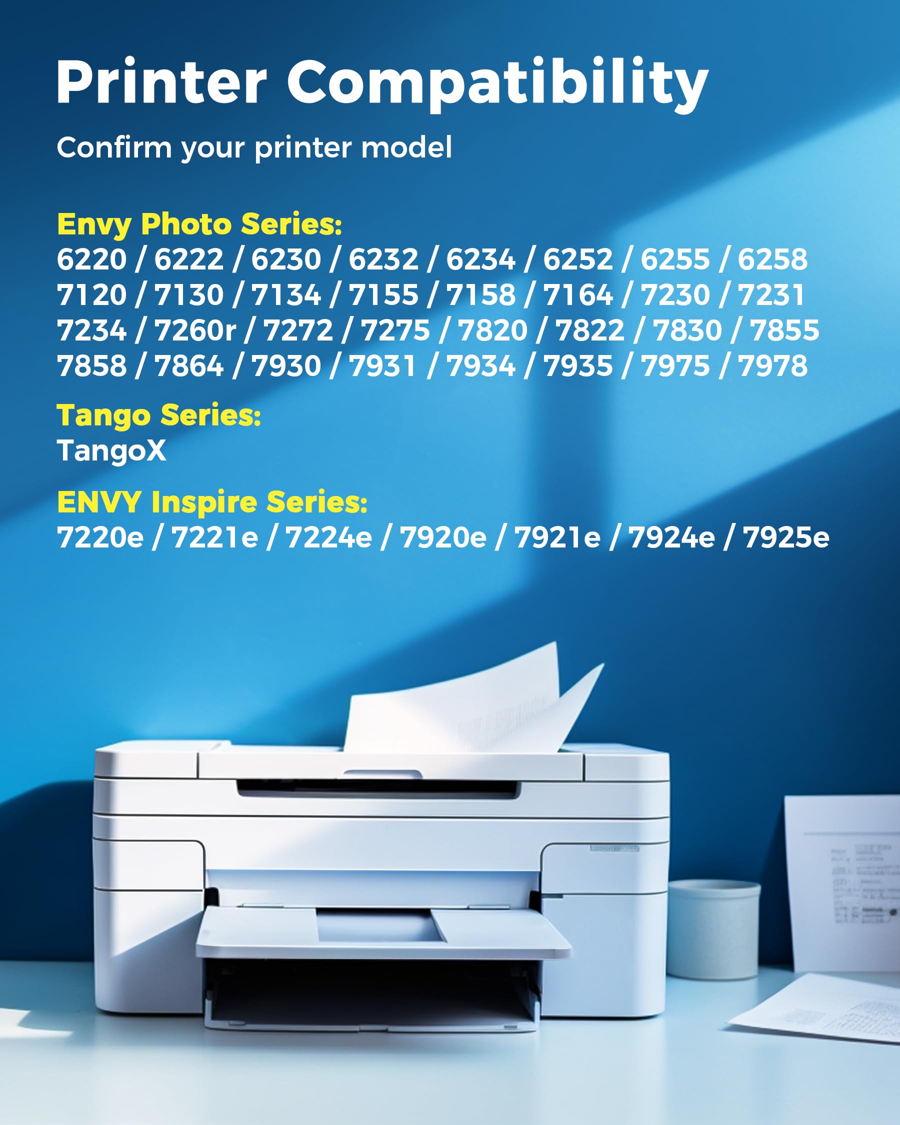 303XL 303 Lot de Cartouches d'imprimante HP 303 pour HP officejet Pro 6230 Cartouches Envy Photo 7830 6230 6232 6220 6234 7134 7130 6222 6255 658 6558 65555 65 5 2 7132 7155 (Noir, Couleur)