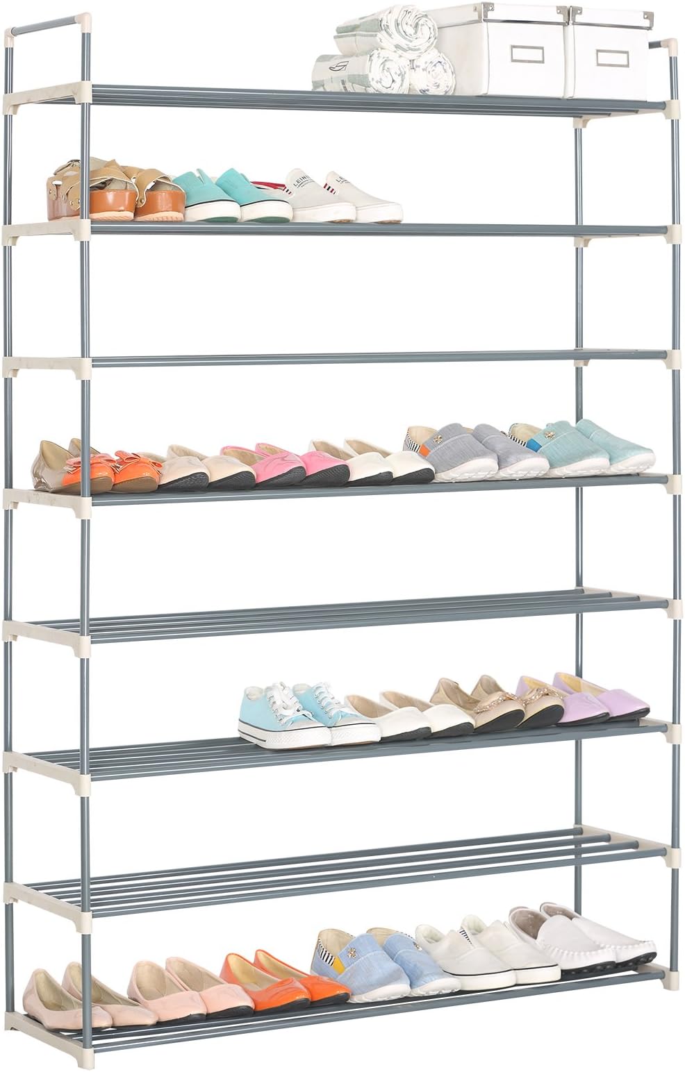 SITU 8 Shelves Big Tall Shoe Rack Storage Stackable Sturdy Rack for Closet can Hold 48 Pairs Shoes