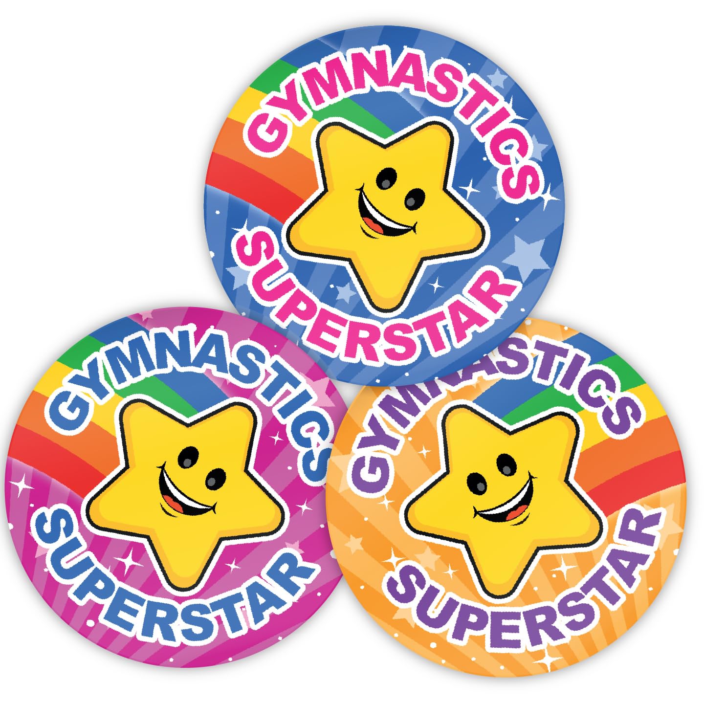 Stone Melon Reward Stickers 144 Gymnastics Superstar Stickers 30Mm Round Awards Nursery School Teachers Parents Children Kids