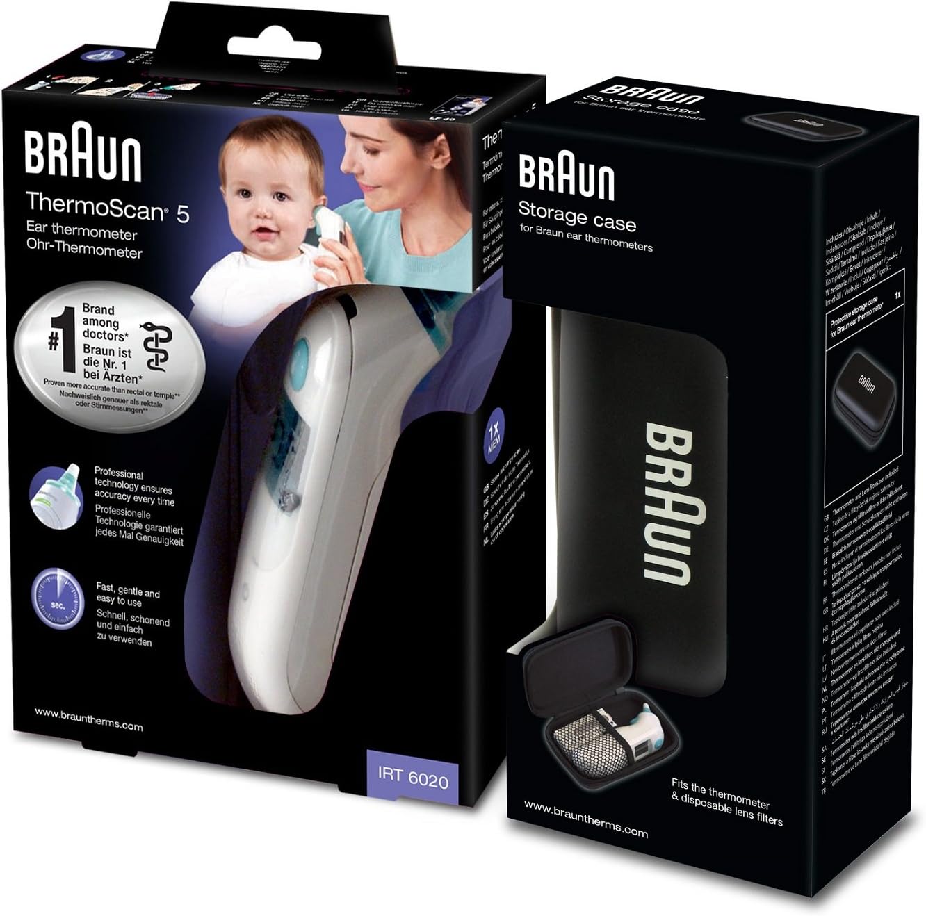 IRT6020 ThermoScan 5 Ear Thermometer with Protective Storage Case