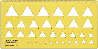 Traceease Geometric Drafting Triangle Drawing Stencil, Designing Template Measuring Ruler