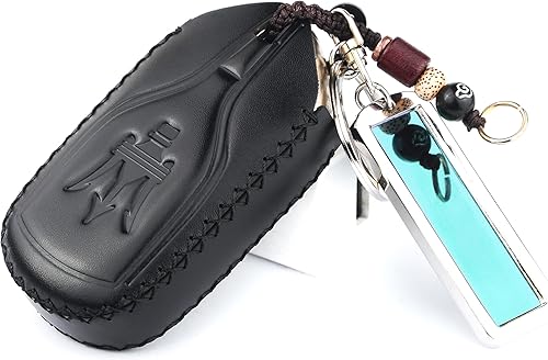Miniatura 7 de Cadtealir Funda de piel italiana para llavero compatible con Maserati Ghibli, Levante, Quattroporte