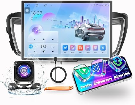 for Honda Accord 2013-2017 CarPlay Android Auto Navigation Stereo GPS Radio 13.1" QLED Touchscreen Headunit Tablet Pad Media Player, if Applicable Octa Core 8G+256G