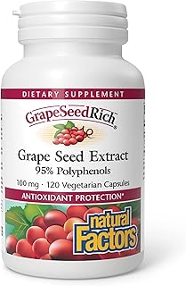 Natural Factors GrapeSeedRich Grape Seed Extract, 120 Capsules