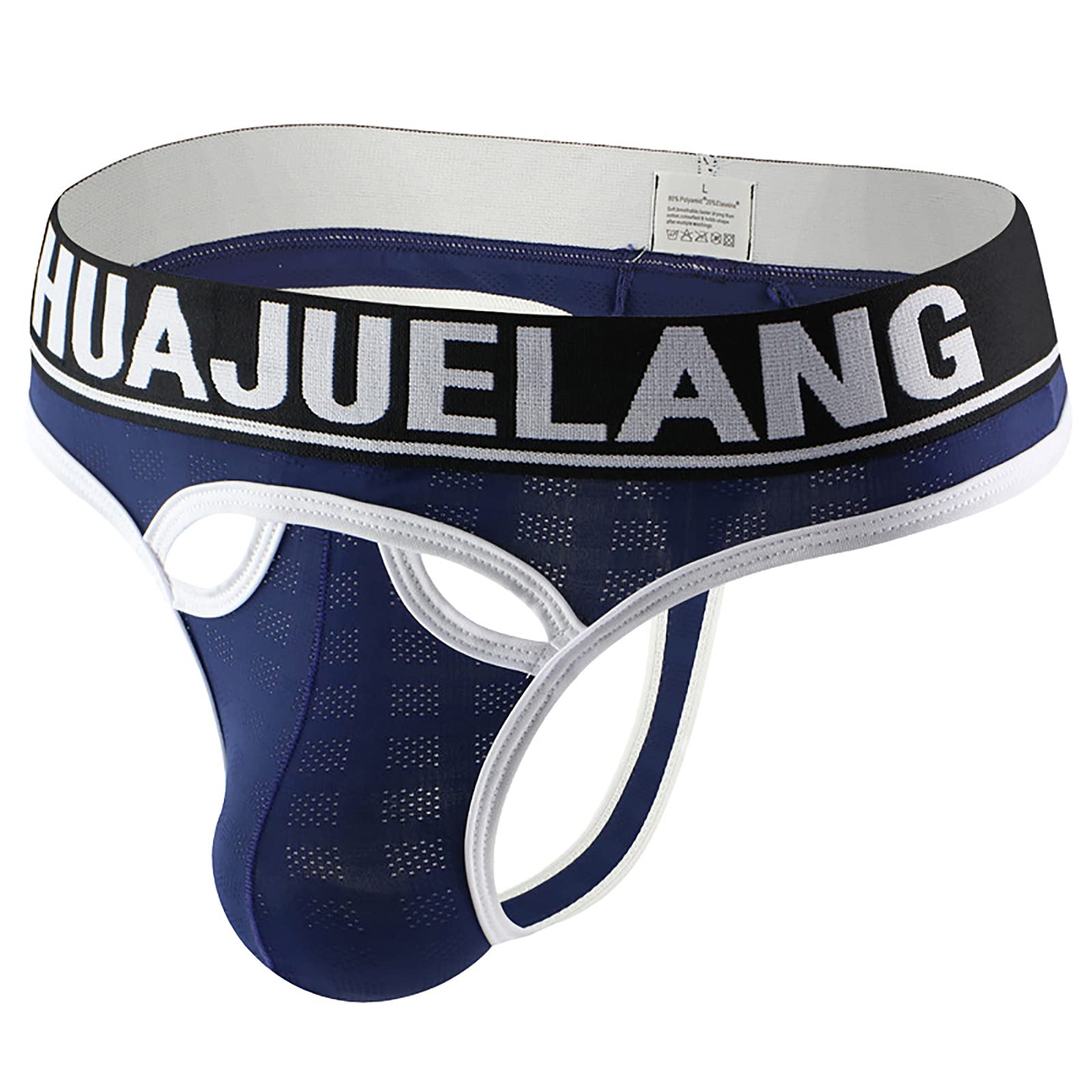 QUNPIU Men Sexy Boxer Briefs Cut-Out Breathable Mesh Pouch Trunks Underwear Mens Comfy Sissy Shorts Gay Boxer Underwear