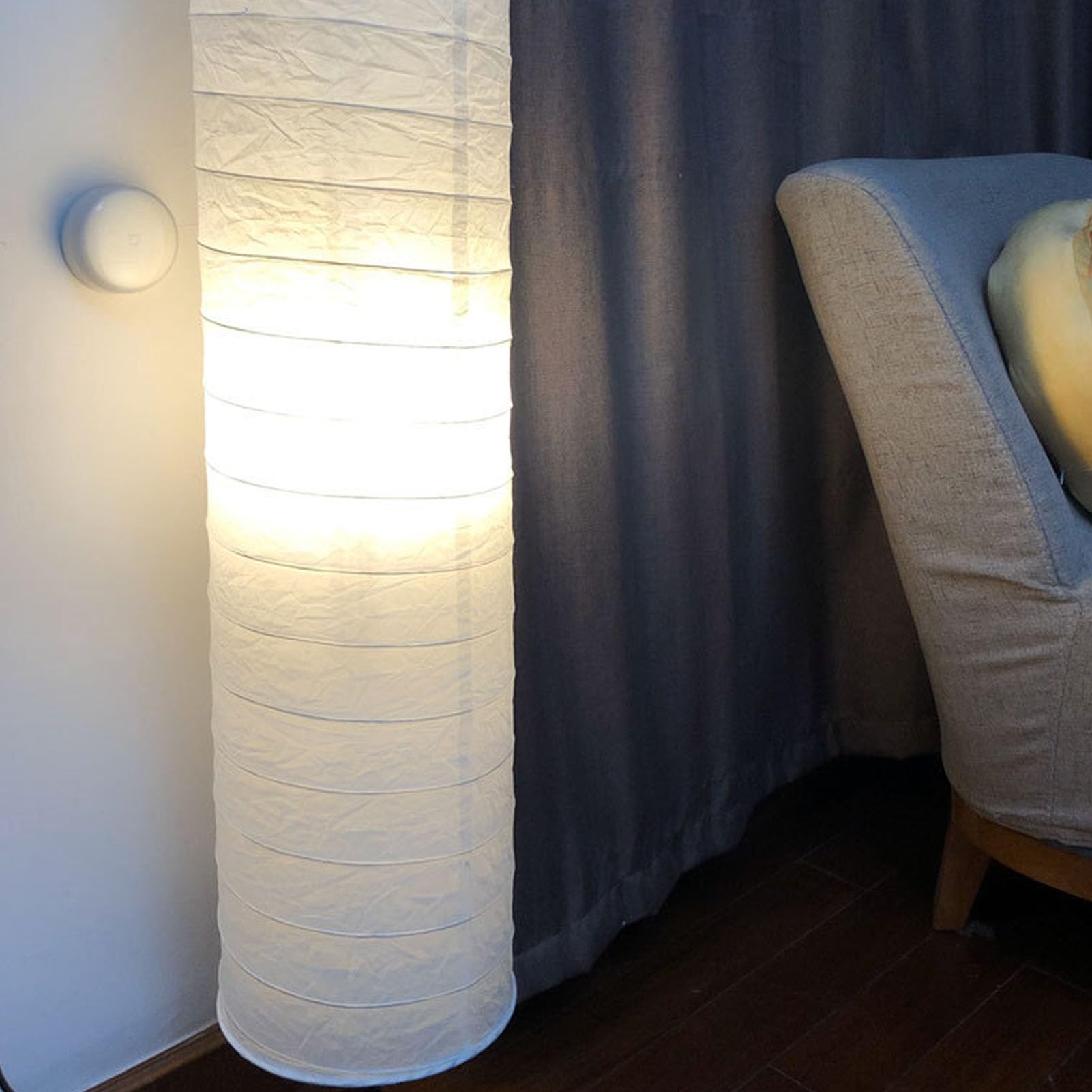 LIGHTACCENTS Diploma Papier-Stehlampen-Set (2 Stück) - 150 Cm Hohe Reispapier-Lampen Mit Edelstahlfuß - Modernes Wohnzimmer & Schlafzimmer Licht