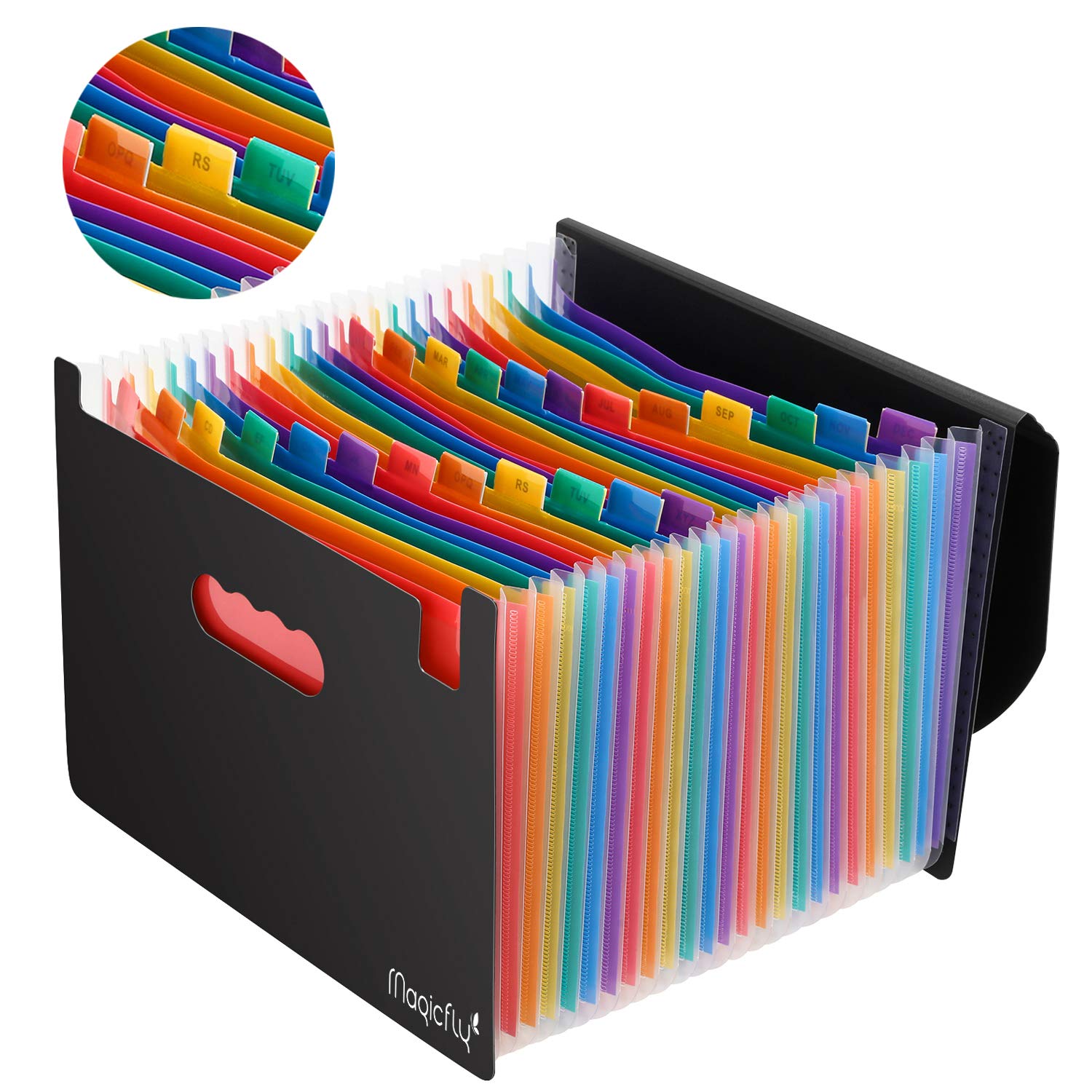 Buy Magicfly A4 Expanding File Organisers, 24 Compartments File Folder, Accordion Expandable