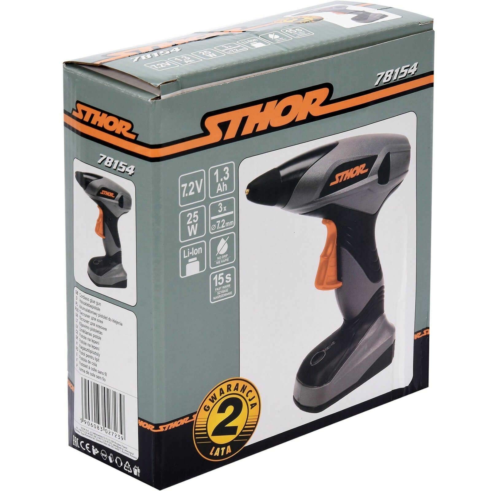 STHOR® Akumulatorowy pistolet do klejenia na gorąco 25 W pistolet do klejenia na gorąco
