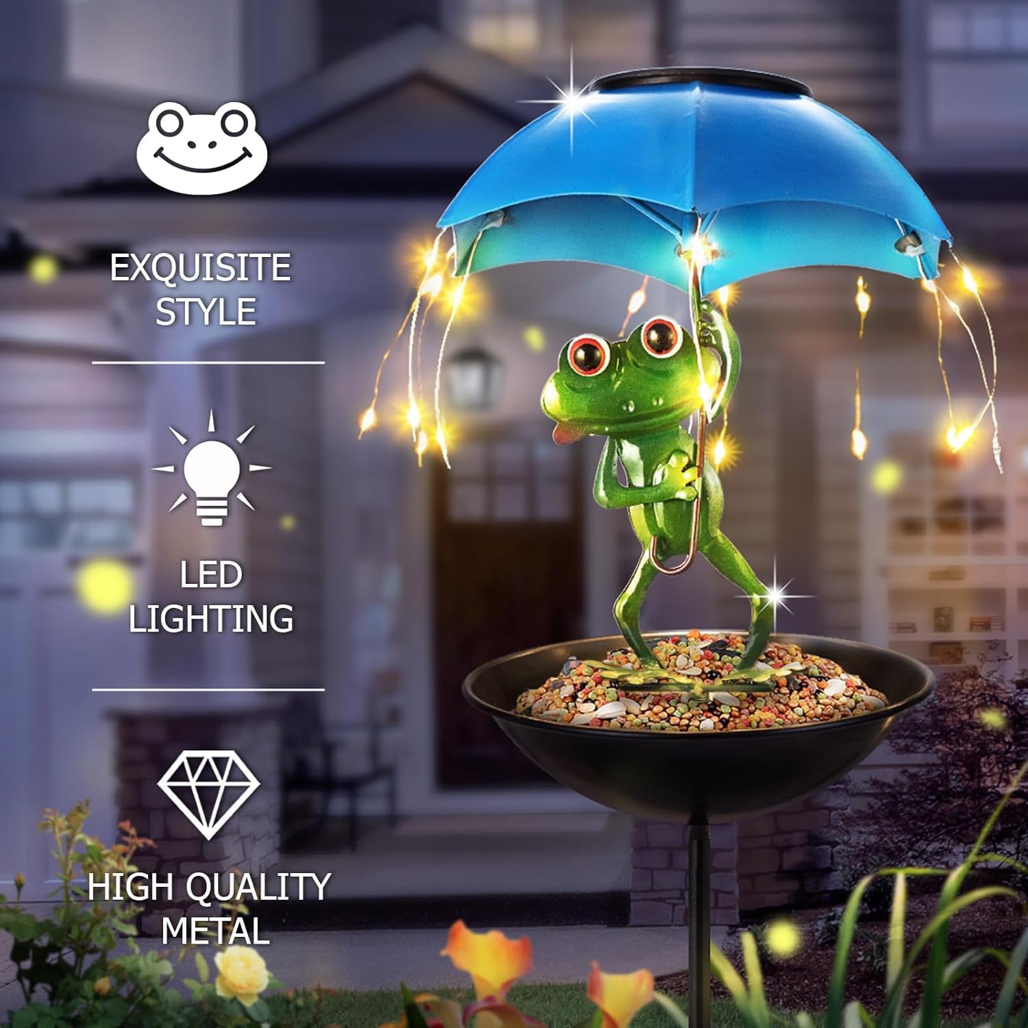 Illuminate Your Garden: A Review of the Solar Bird Feeder Frog Décor!