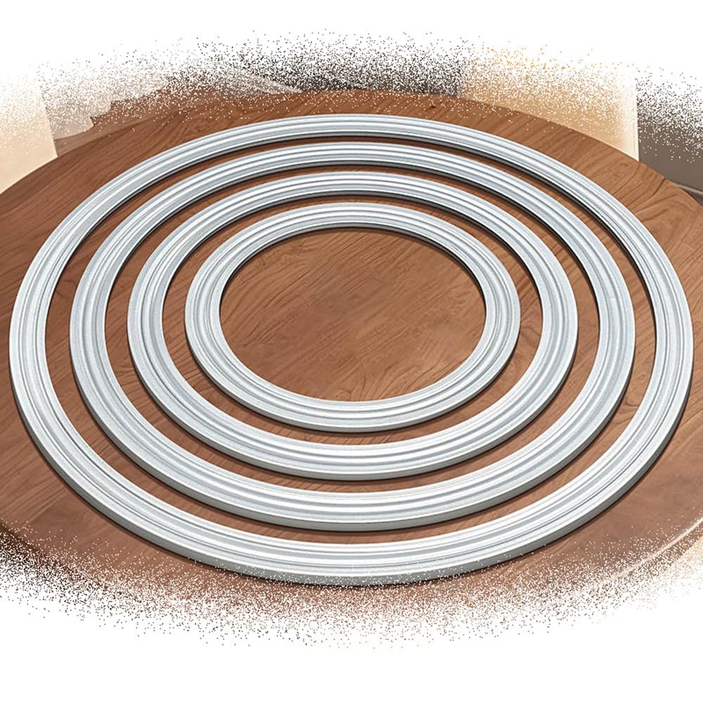 HCZION Cuscinetti per Giradischi Piastra Girevole Lazy Susan in Alluminio Resistente Cuscinetto per Giradischi Hardware Cuscinetto di Rotazione a 360° per Cono di Vetro (Size : 70cm/28inch)