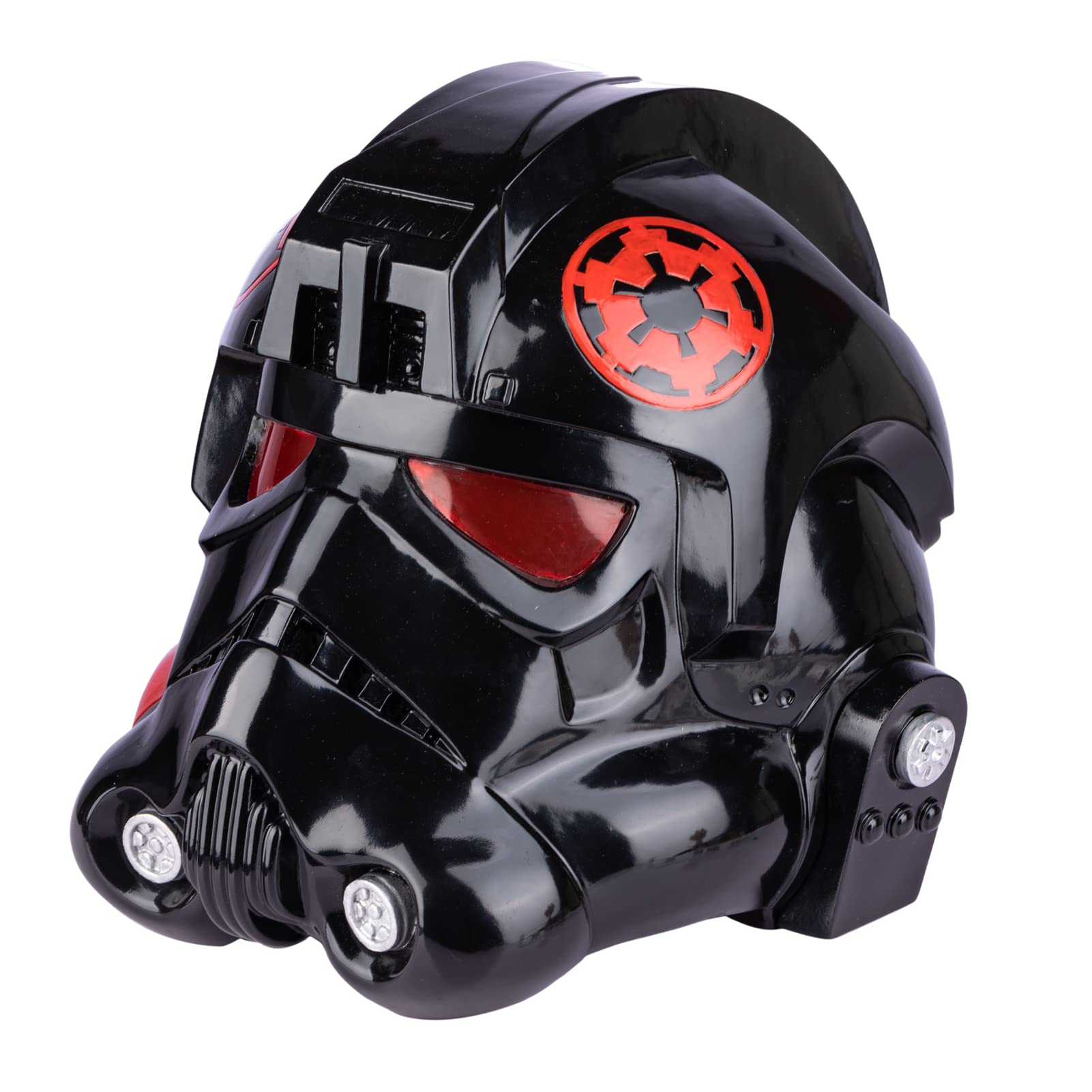 Imperial Inferno Squad Helmet Mask Costume Props for Adult Men Halloween Cosplay, Red Logo