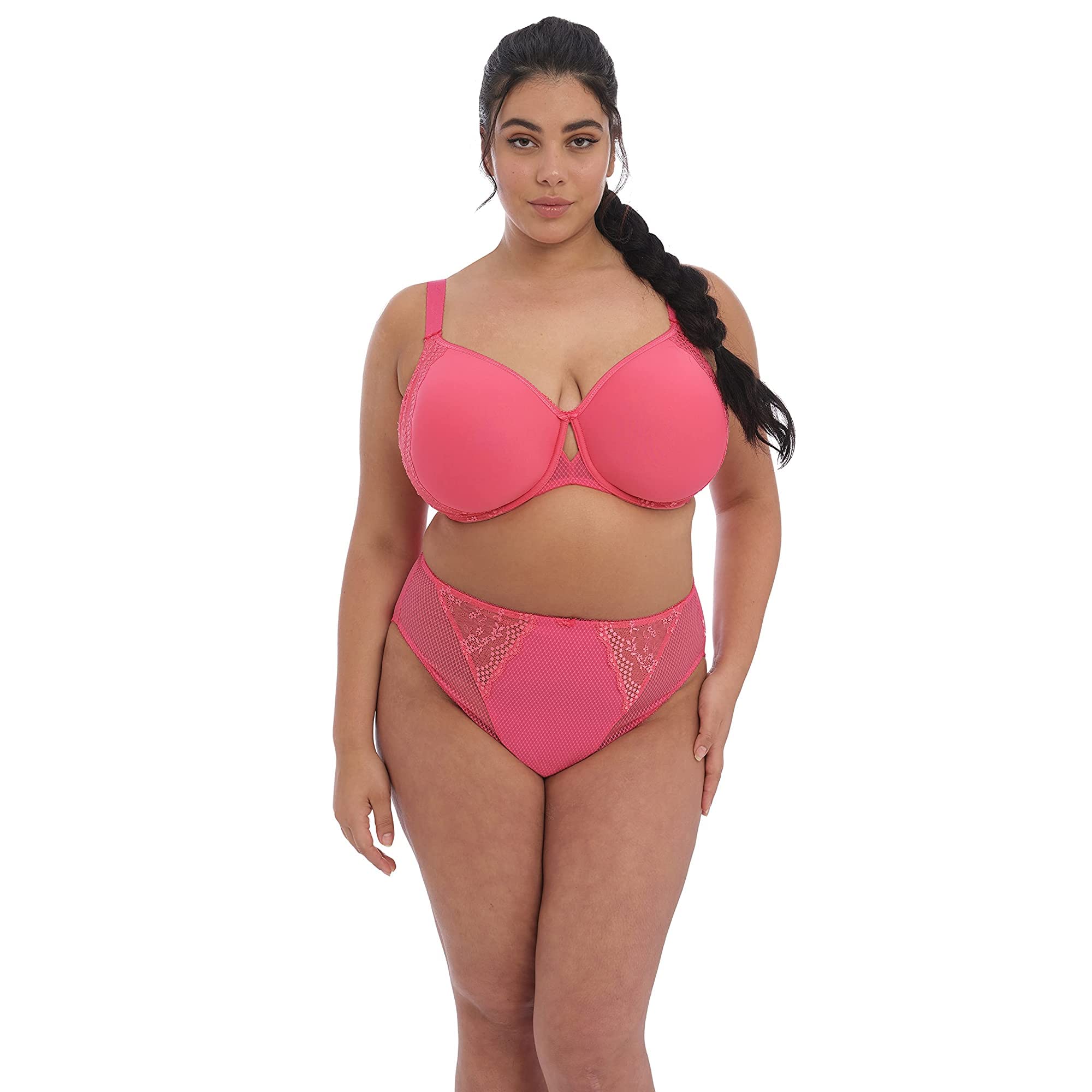Elomi Women's Honeysuckle Charley Waist High Cut Leg Brief Bikini Style Underwear, Xxl