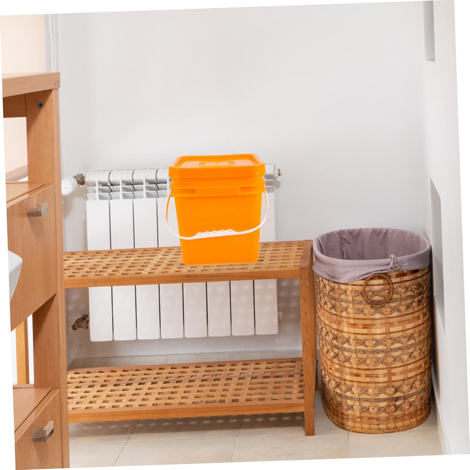 10L Reusable Plastic Storage Bucket Seal Lid Multipurpose Household Laundry Powder Container Stackable Handle for Organizing Paint Detergent