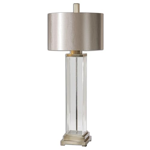 Uttermost Drustan Clear Glass Table Lamp with Clear Glass Accents